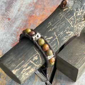 Leather Skull Bracelet